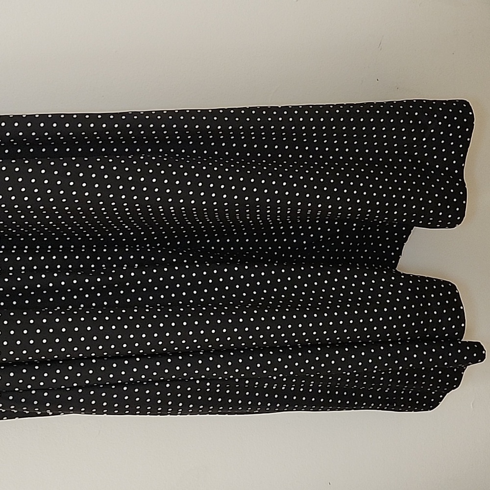 Draper james RSVP Tie Waist Maxi Dress Polca-dot Black ivory Size Large - Picture 14 of 14